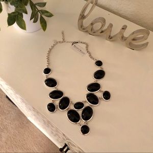 NWT WHBM Black and Silver Statement Necklace